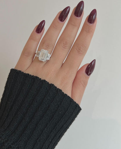 6 ct Anillo de compromiso con diamante Corte esmeralda Oro 14k - BODHANA