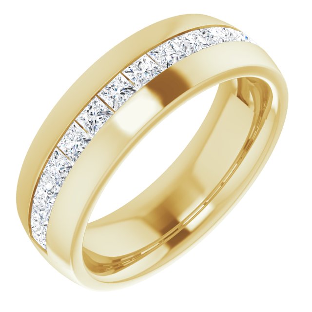 Anillo de Compromiso Hombre Diamante Princesa Laboratorio 1.60 Quilates