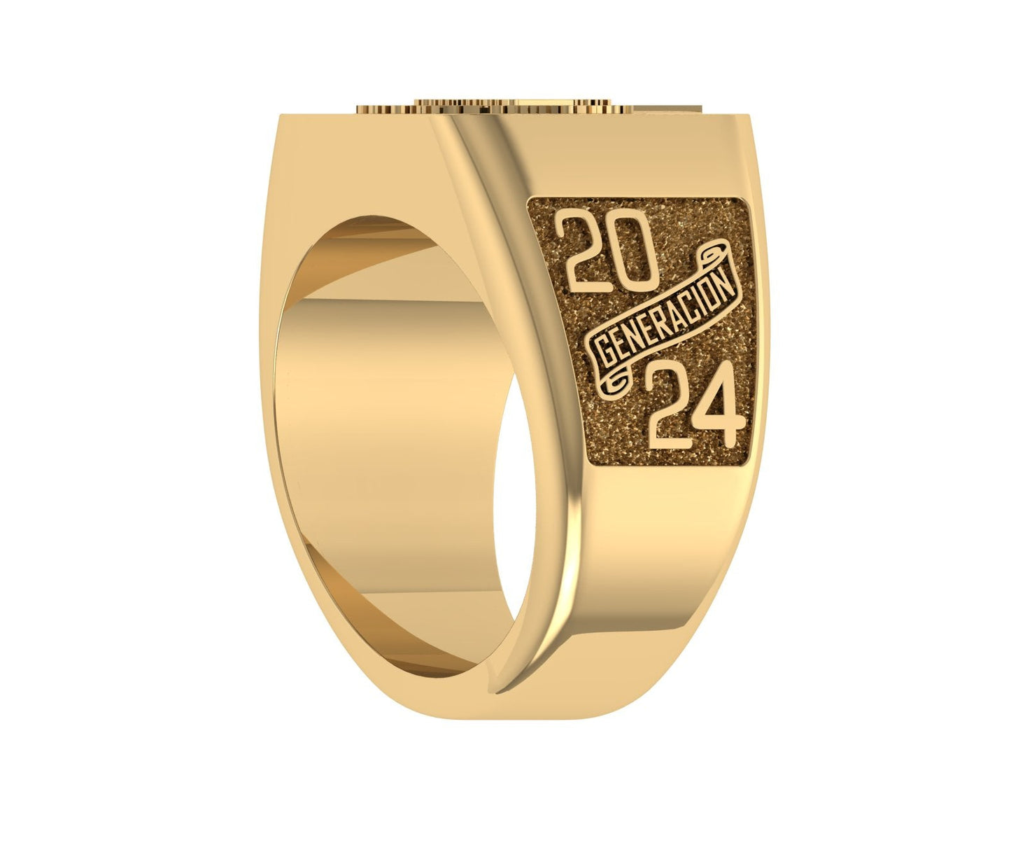 Milán Anillo de Graduación Personalizado en Oro 14K o 18K