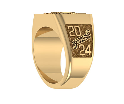Milán Anillo de Graduación Personalizado en Oro 14K o 18K