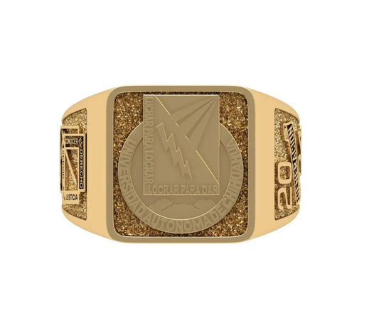 Milán Anillo de Graduación Personalizado en Oro 14K o 18K