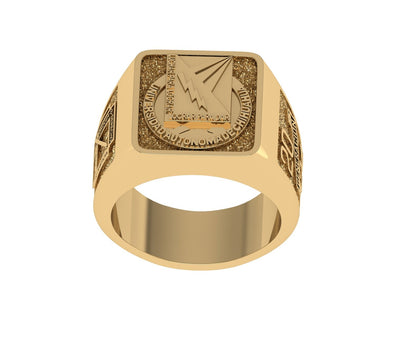 Milán Anillo de Graduación Personalizado en Oro 14K o 18K