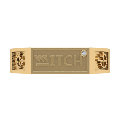 Praga Anillo de Graduación Personalizado en Oro 14K o 18K