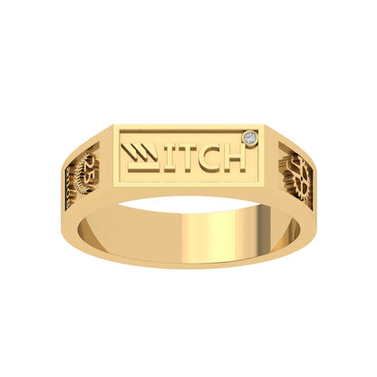 Praga Anillo de Graduación Personalizado en Oro 14K o 18K