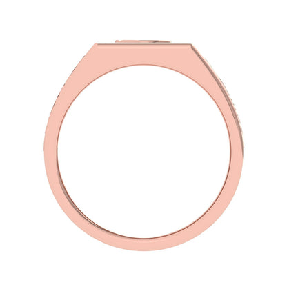 Roma Anillo de Graduación Personalizado en Oro 14K o 18K con Logo Frontal 14mm