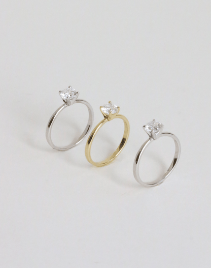 Anillo de Compromiso en Plata Fina 925 Diamante 0.50 ct - BODHANA