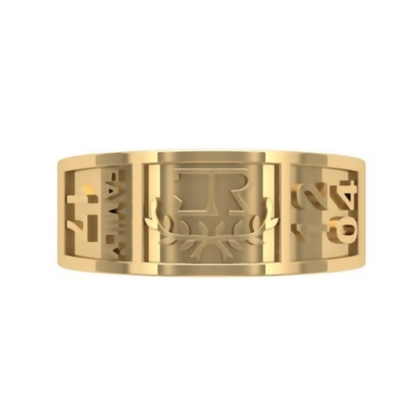 Atenas Anillo de Graduación Personalizado en Oro 14K o 18K