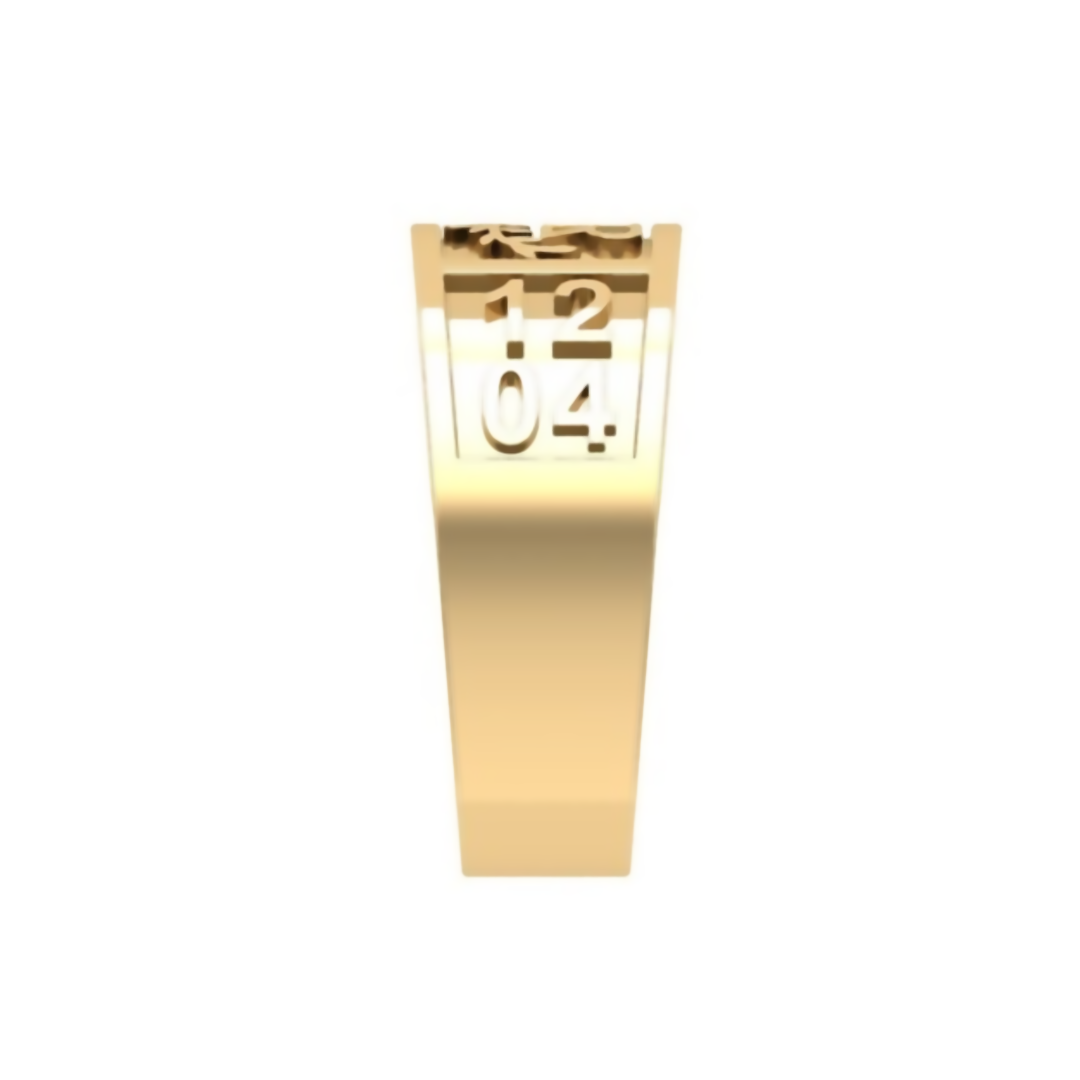 Atenas Anillo de Graduación Personalizado en Oro 14K o 18K