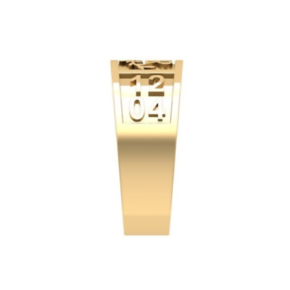 Atenas Anillo de Graduación Personalizado en Oro 14K o 18K