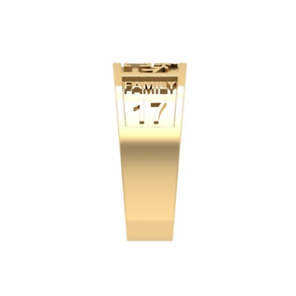Atenas Anillo de Graduación Personalizado en Oro 14K o 18K
