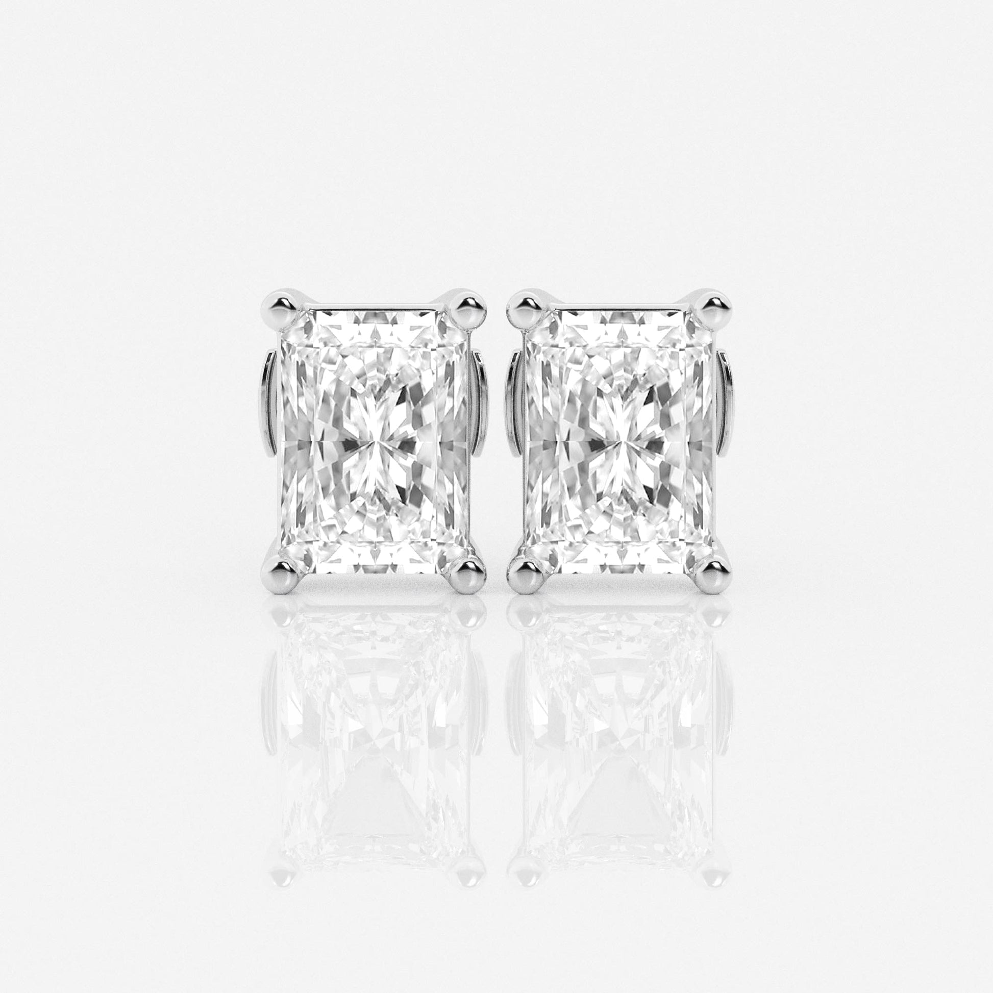 Aretes Broqueles con diamante lab Radiante - BODHANA