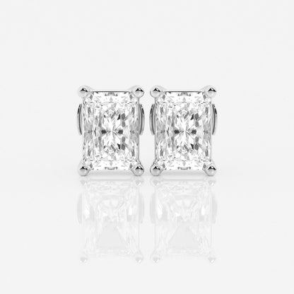 Aretes Broqueles con diamante lab Radiante - BODHANA