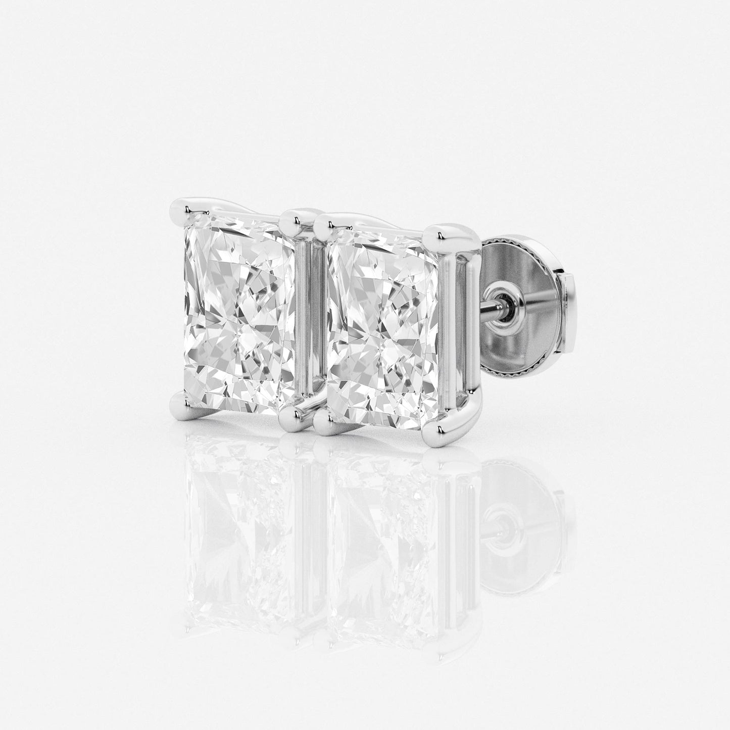 Aretes Broqueles con diamante lab Radiante - BODHANA
