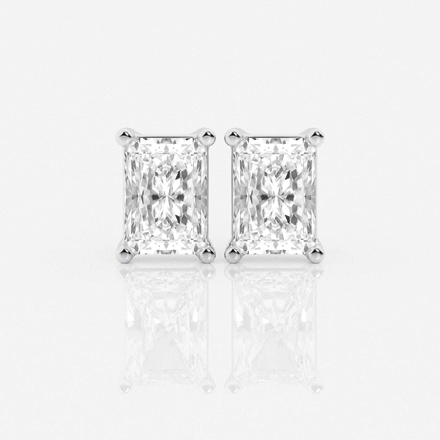 Aretes Broqueles con diamante lab Radiante - BODHANA