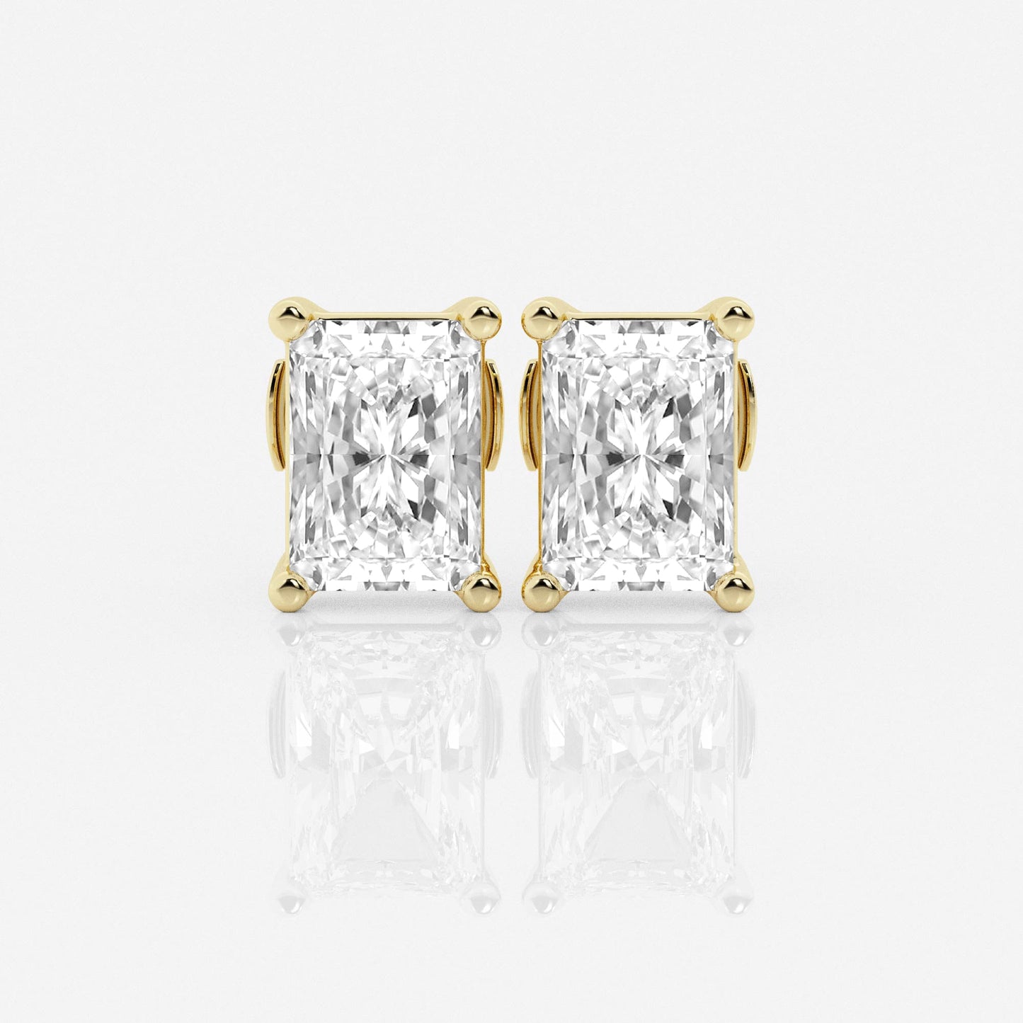 Aretes Broqueles con diamante lab Radiante - BODHANA