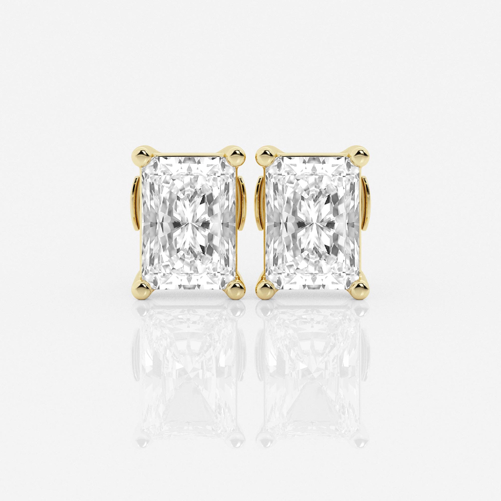 Aretes Broqueles con diamante lab Radiante - BODHANA