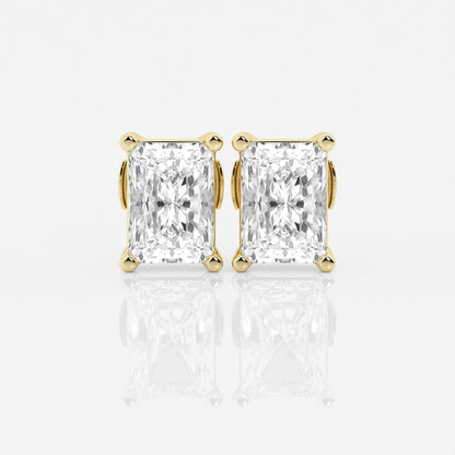 Aretes Broqueles con diamante lab Radiante - BODHANA