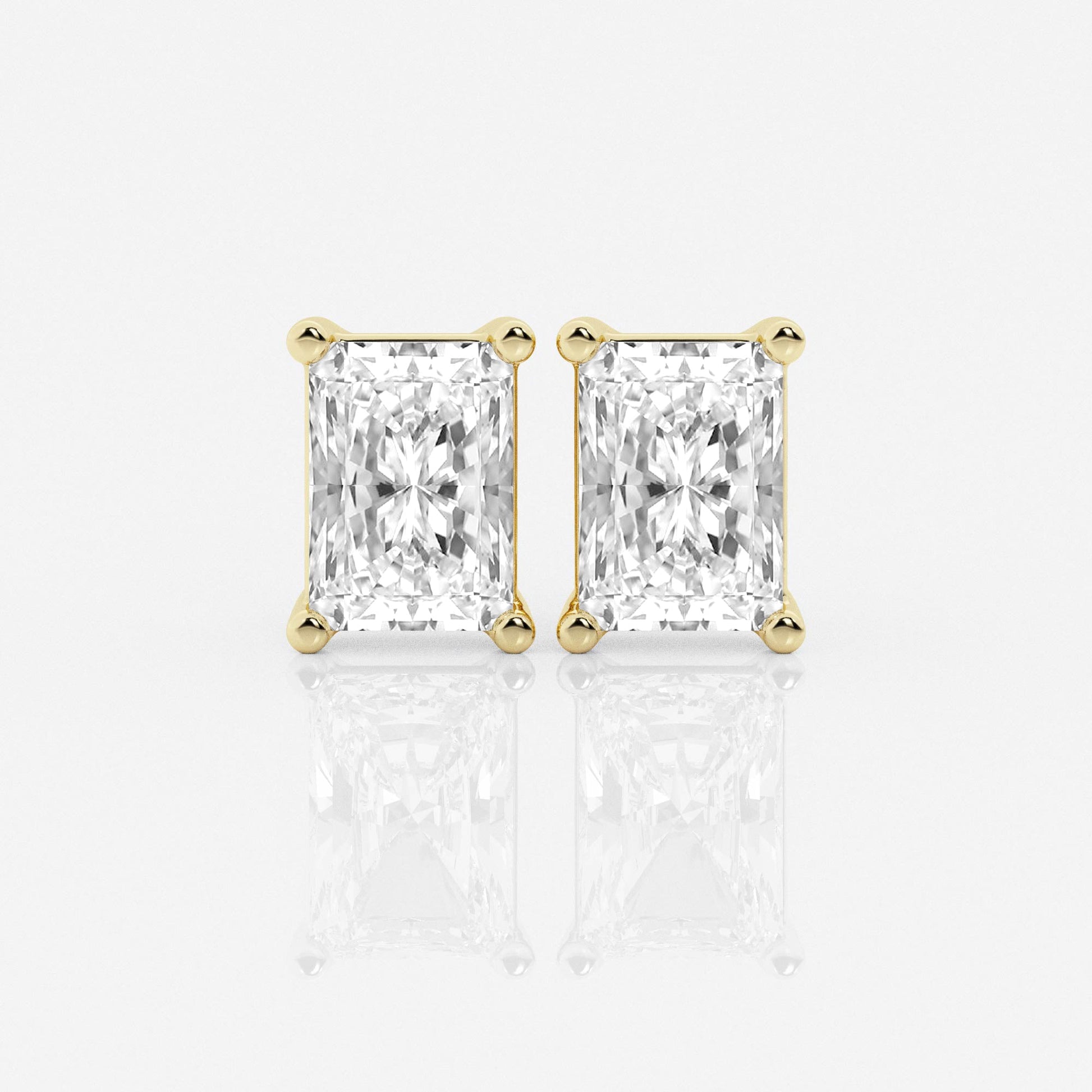 Aretes Broqueles con diamante lab Radiante - BODHANA