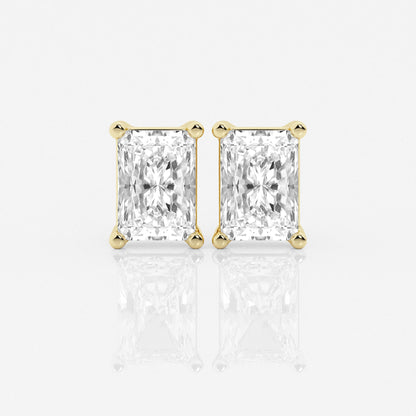Aretes Broqueles con diamante lab Radiante - BODHANA