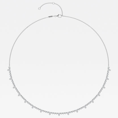 Cadena Riviera con diamantes lab de 3 ct - BODHANA