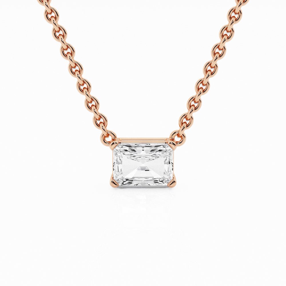 Collar de oro con Diamante Radiante - BODHANA