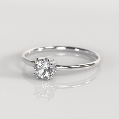 Anillo de Compromiso en Plata 925 con Diamante 0.40 ct