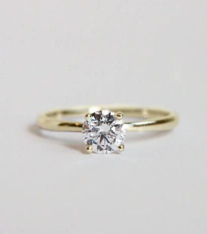 Anillo de Compromiso en Plata 925 con Diamante 0.40 ct