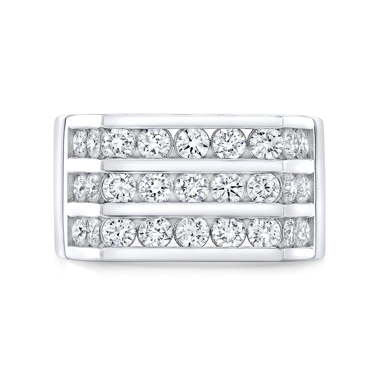 Anillo Hombre Diamantes de  Laboratorio Redondos 2.00 Quilates en total