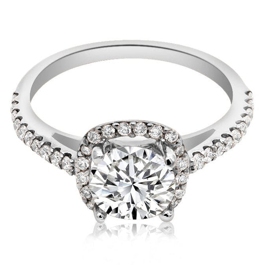Montura estilo Halo Cojín (no incluye diamante central) - BODHANA