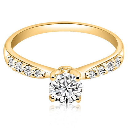Montura pavé estilo moño para anillo de compromiso (no incluye diamante central) - BODHANA