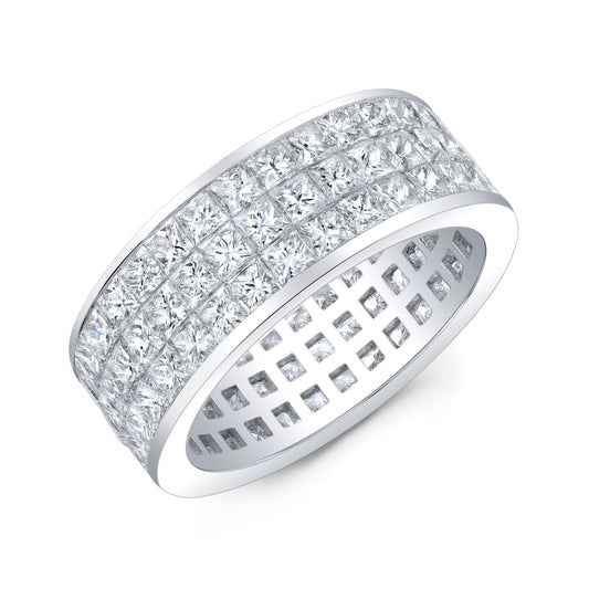 Anillo de Eternidad para Hombre de 7.50 Ct. con Diamantes en Corte Princesa de 8.5mm
