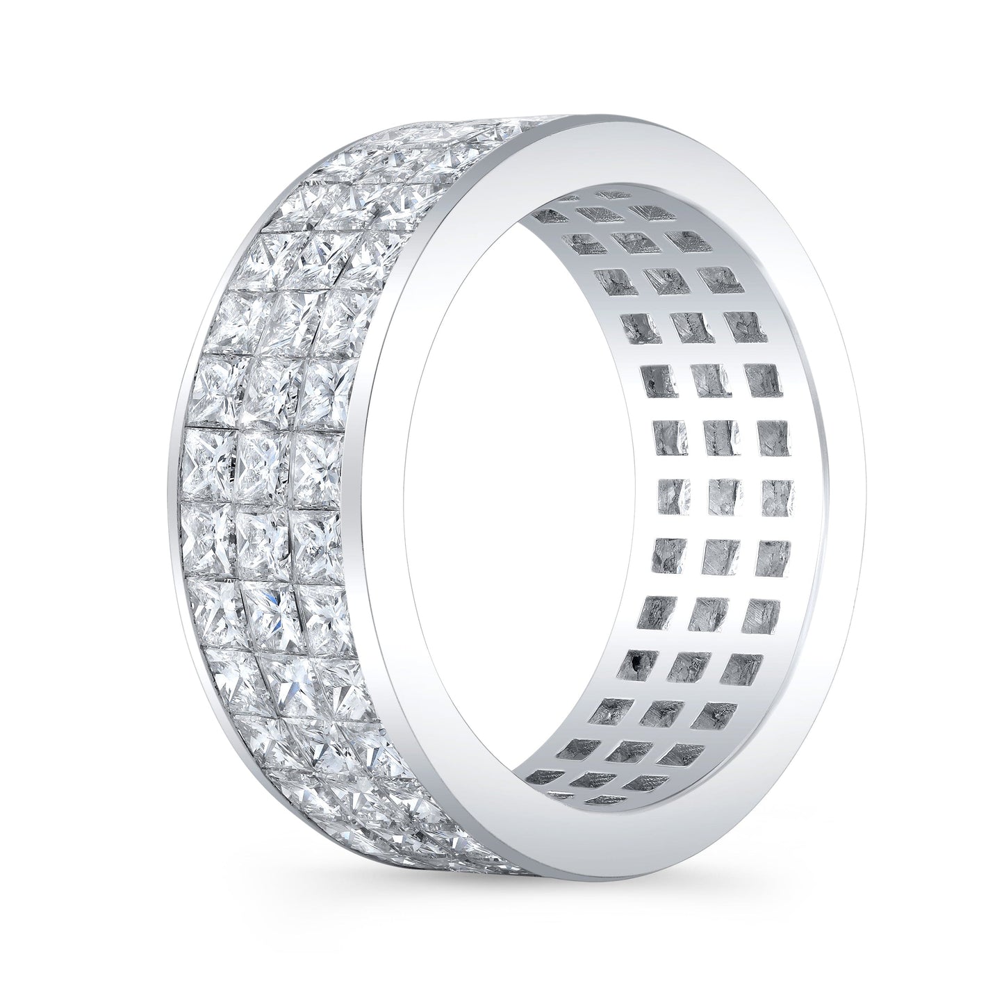 Anillo de Eternidad para Hombre de 7.50 Ct. con Diamantes en Corte Princesa de 8.5mm