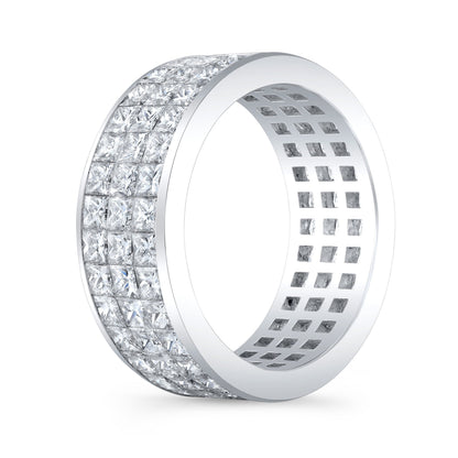 Anillo de Eternidad para Hombre de 7.50 Ct. con Diamantes en Corte Princesa de 8.5mm
