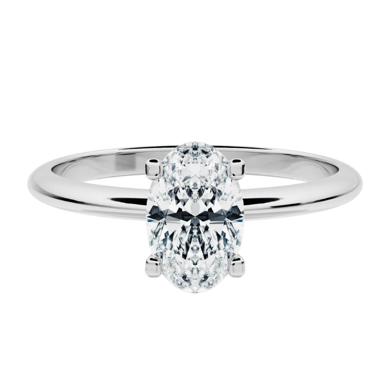 4 ct Anillo de compromiso con diamante Cojín Oro 14k