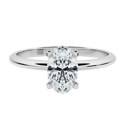 4 ct Anillo de compromiso con diamante Cojín Oro 14k