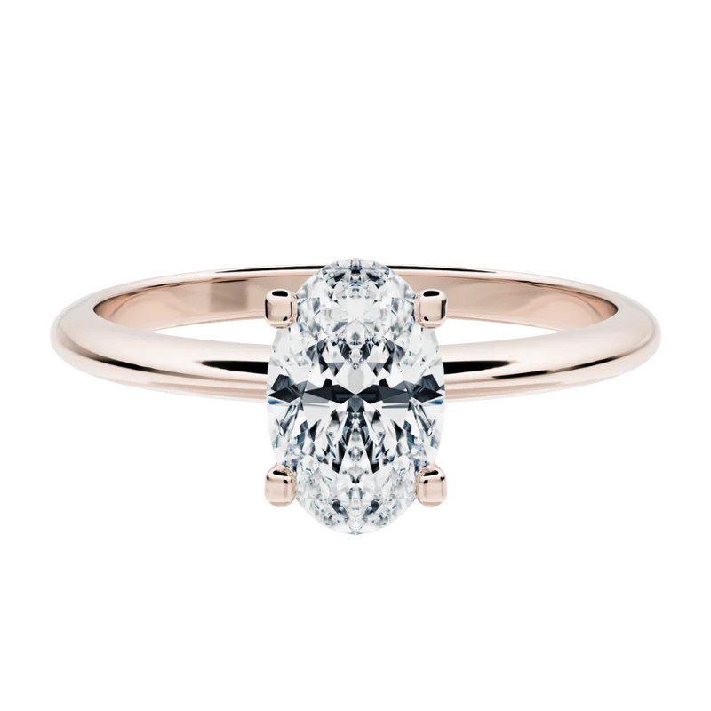 4 ct Anillo de compromiso con diamante Cojín Oro 14k