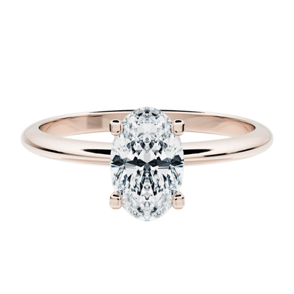 4 ct Anillo de compromiso con diamante Cojín Oro 14k