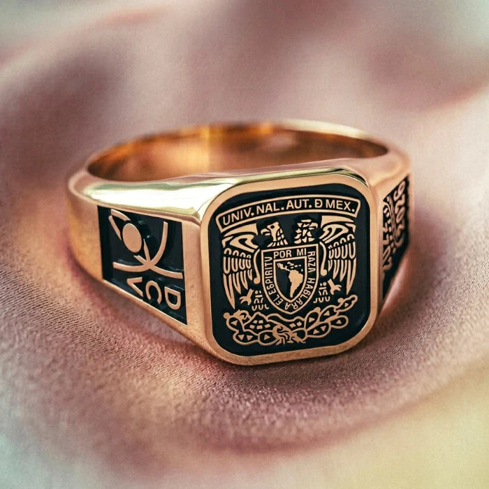 Salamanca Anillo de Graduación Clásico Personalizado en Oro 14K