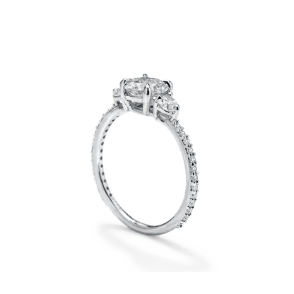 Anillo Diamantes Laterales y Pavé - bodhana