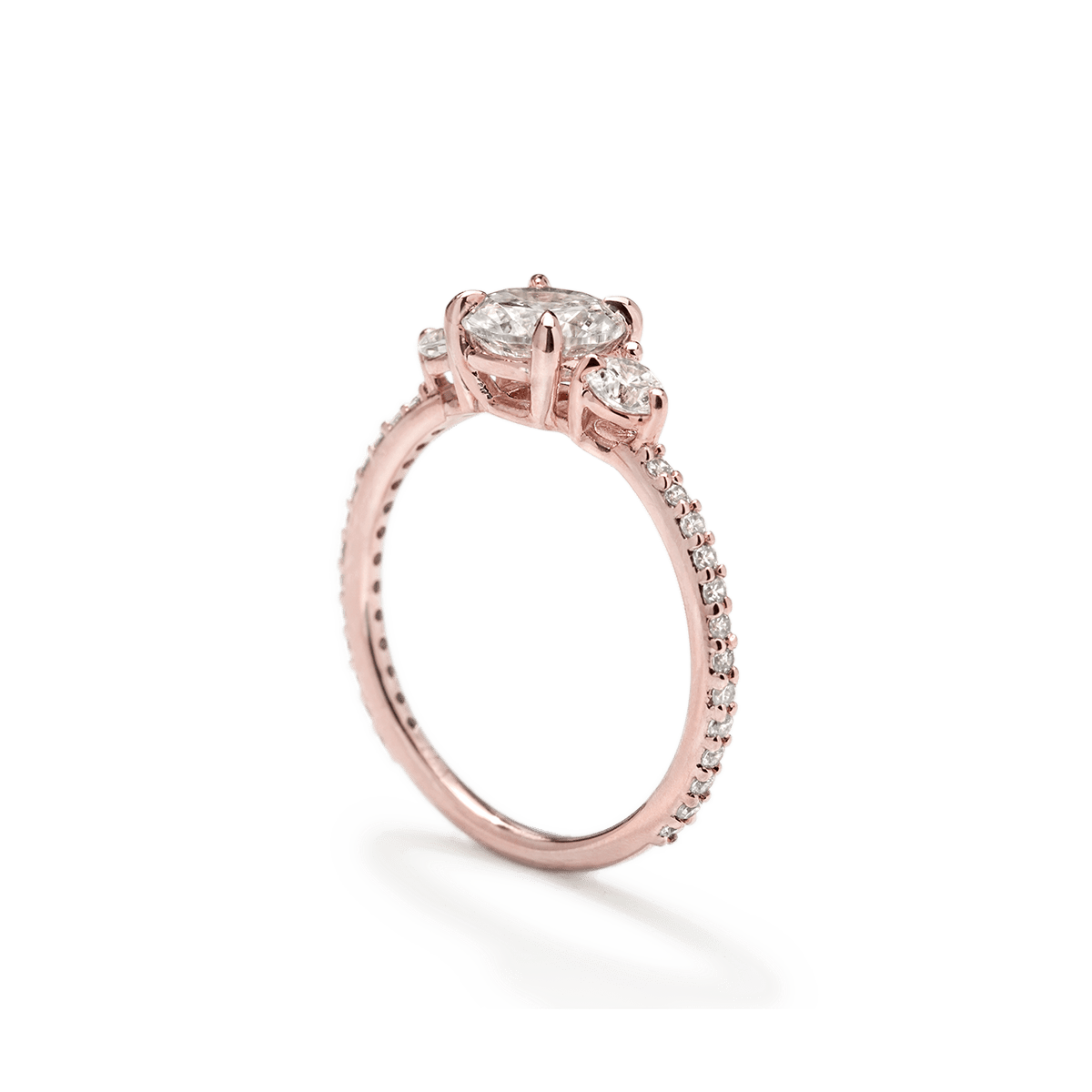 Anillo Diamantes Laterales y Pavé - bodhana