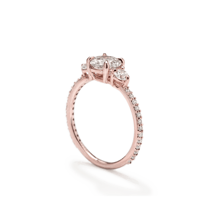Anillo Diamantes Laterales y Pavé - bodhana