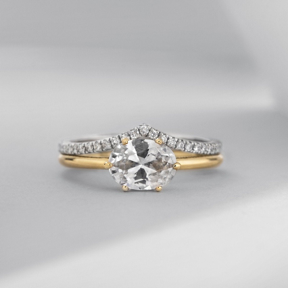 Anillo Montura Horizontal Hidden Halo - bodhana