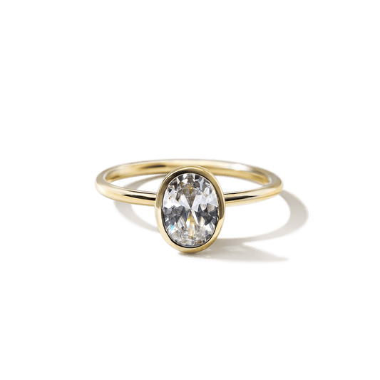 Anillo Solitario Bezel - bodhana
