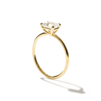 Anillo Solitario estilo "East - West" Horizontal - bodhana