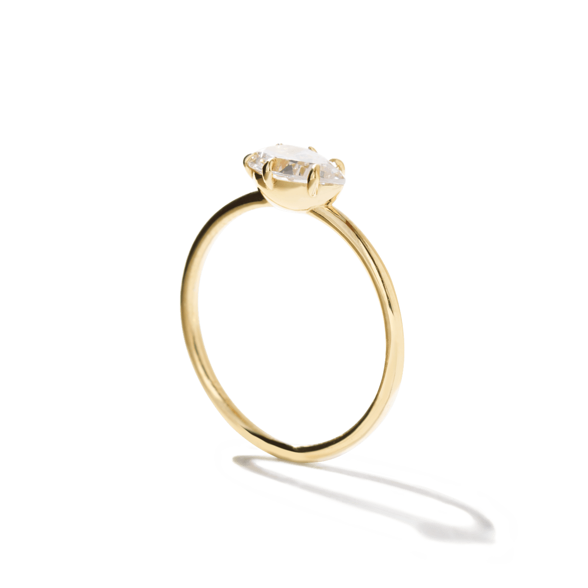 Anillo Solitario estilo "East - West" Horizontal - bodhana