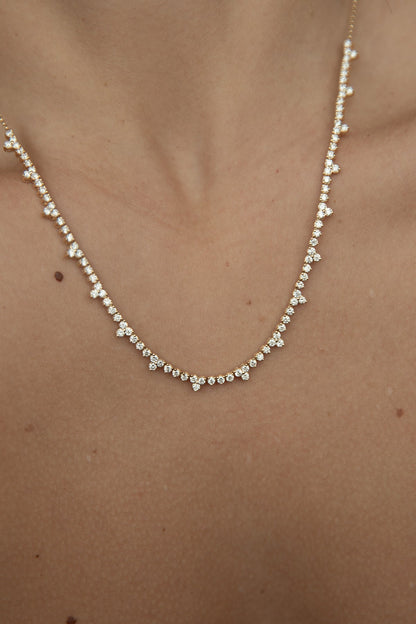Cadena Riviera con diamantes lab de 3 ct - BODHANA