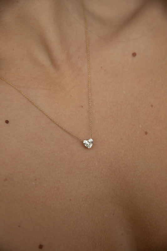 Collar con diamante Corazón - BODHANA