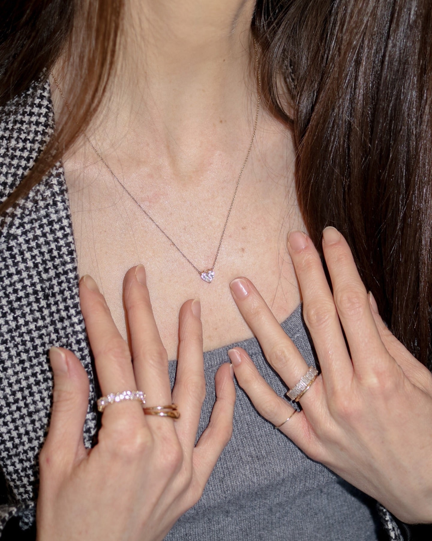 Collar con diamante Corazón - BODHANA