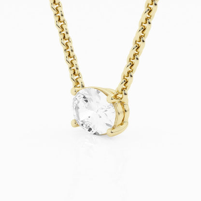 collar de oro con diamante Oval - BODHANA