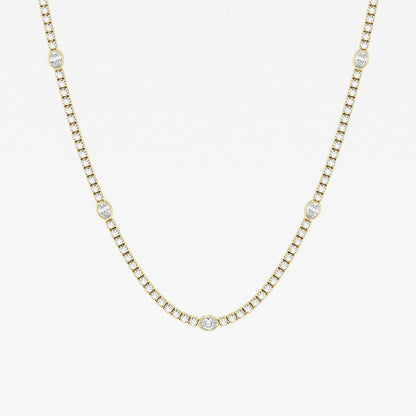 Collar Tenis Acento 8.6 ct Diamantes Lab - Grown en Oro 14K - BODHANA